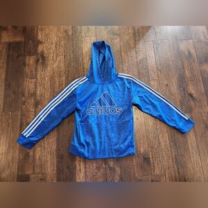 Adidas Blue Hoodie with Stripes